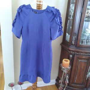 Elegant Blue Dress, Classy Style, Made in Europe, Size - M/P